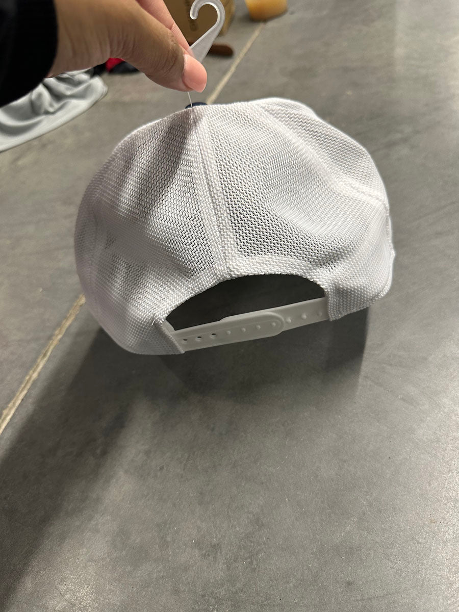 Light Gray and Black Flat Bill Snapback