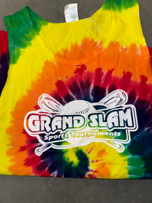 Rainbow Tie Dye Grand Slam Tank Top