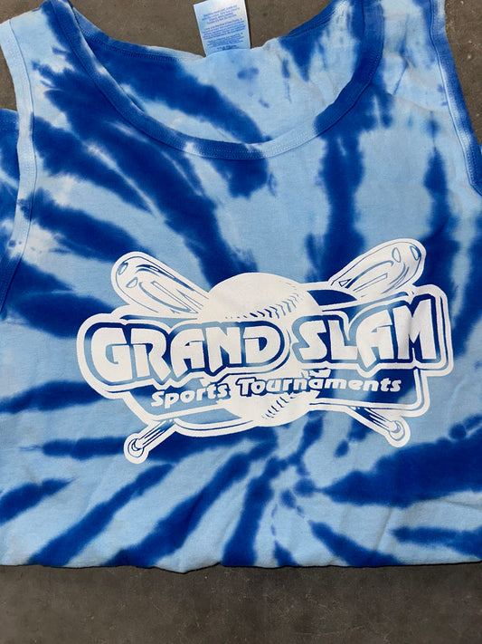 Dark Blue Tie Dye Grand Slam Tank Top