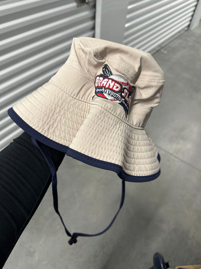 Tan & Navy Bucket Hat