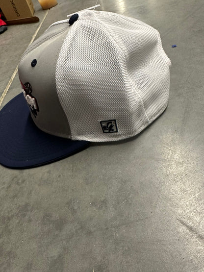 Gray and Navy Flat Bill Snapback