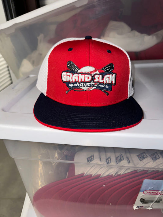 Red and Navy Flat Bill Snapback